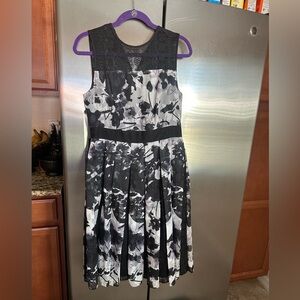 Black white and grey dress